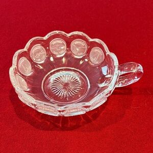 Fosteria Coin Glass Vintage Nappy Bowl